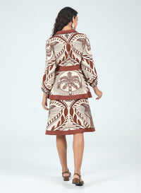 Aylaya Rio Dress- Brown-Hand In Pocket