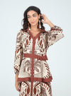 Aylaya Rio Dress- Brown-Hand In Pocket