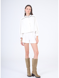Aylaya Guatemala Top- White-Hand In Pocket