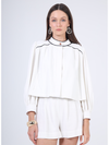 Aylaya Guatemala Top- White-Hand In Pocket