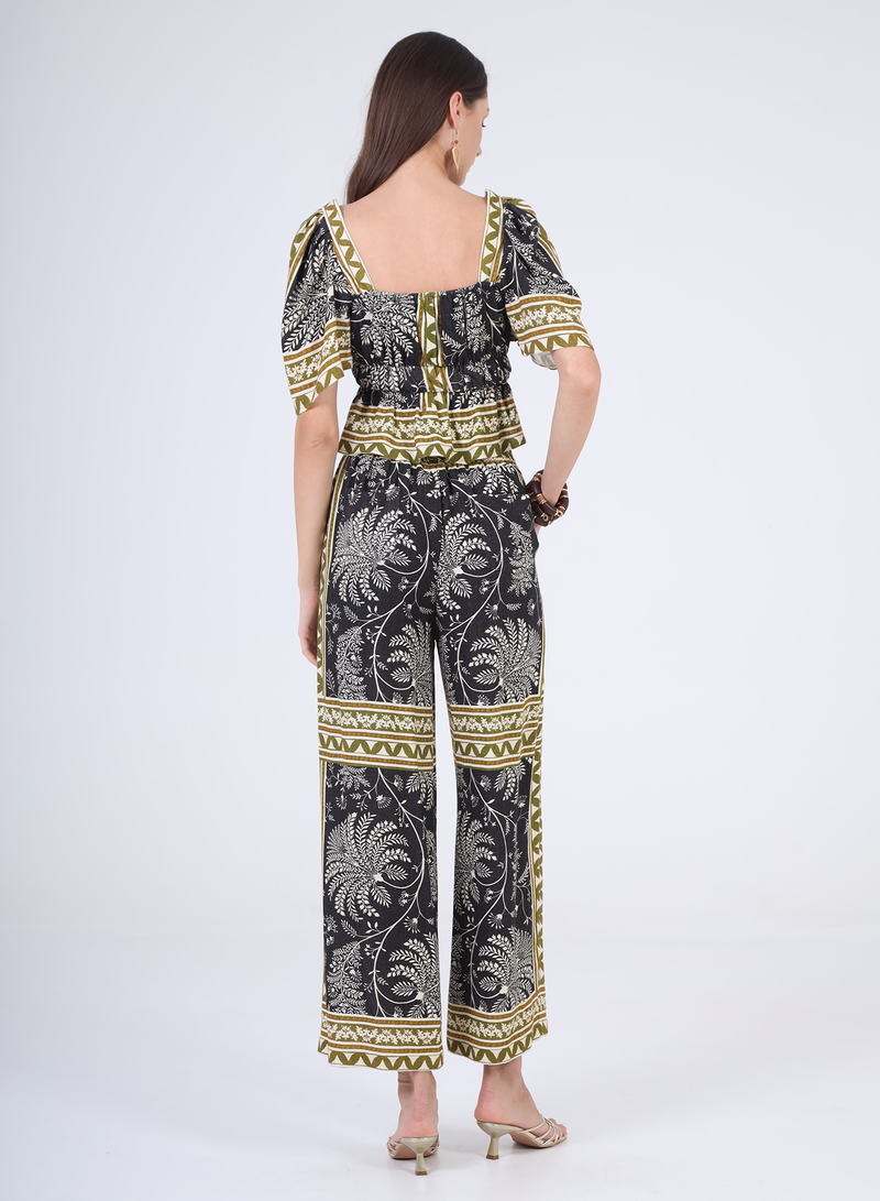 Aylaya Kauai Pants- Mystique fern-Hand In Pocket