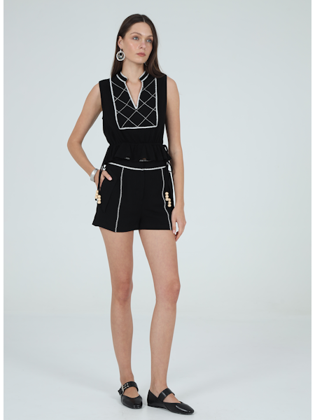 Aylaya Curaçao Top- Black-Hand In Pocket