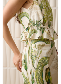 Aylaya Curaçao Top- Palm Forest-Hand In Pocket