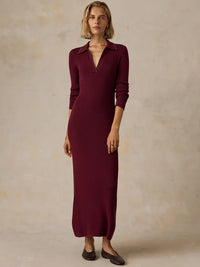 Faherty Throwback Sweater Dress - Merlot-Hand In Pocket