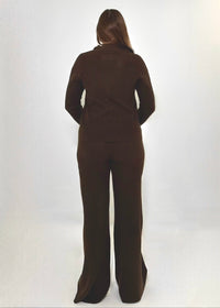 Bobi  Funnel Neck Henley - Umber