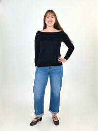 Bobi Off Shoulder Top - Black-Hand In Pocket