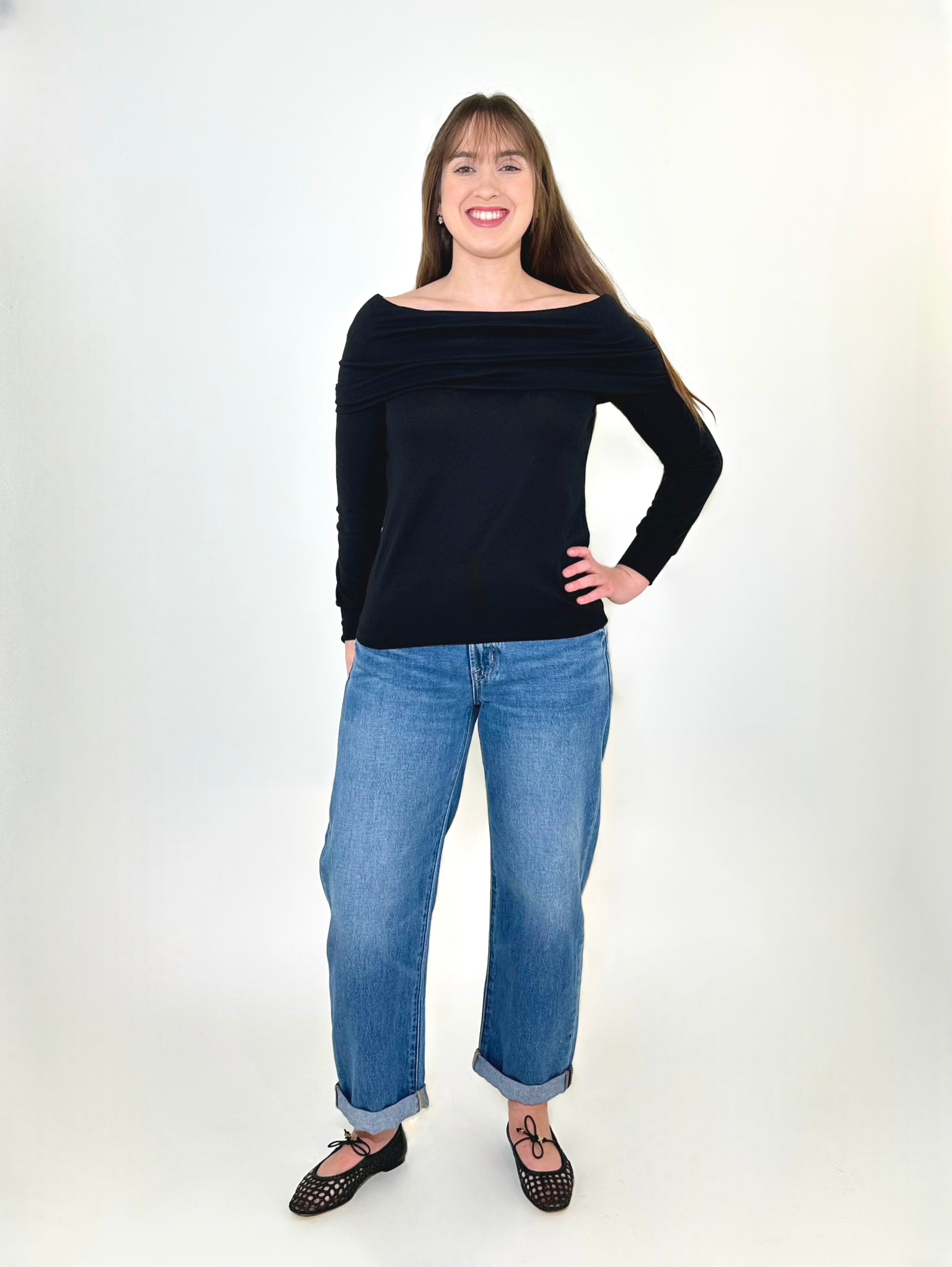 Bobi Off Shoulder Top - Black-Hand In Pocket