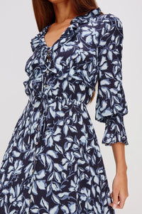 Rails Betty Midi Dress- Navy Jasmine-Hand In Pocket