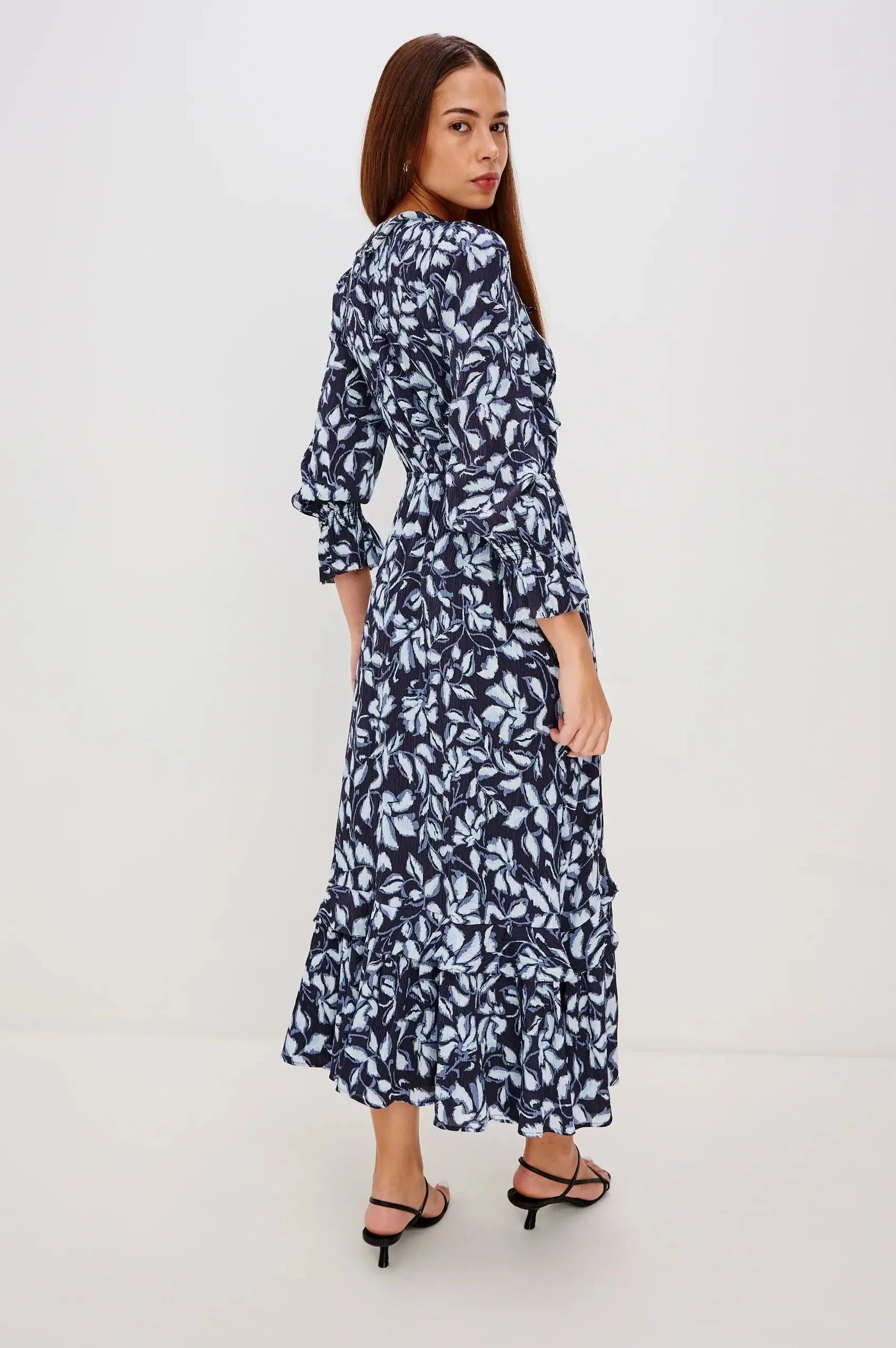Rails Betty Midi Dress- Navy Jasmine-Hand In Pocket