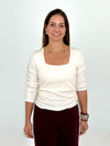 Michael Stars Sarah Square Neck LS - Chalk