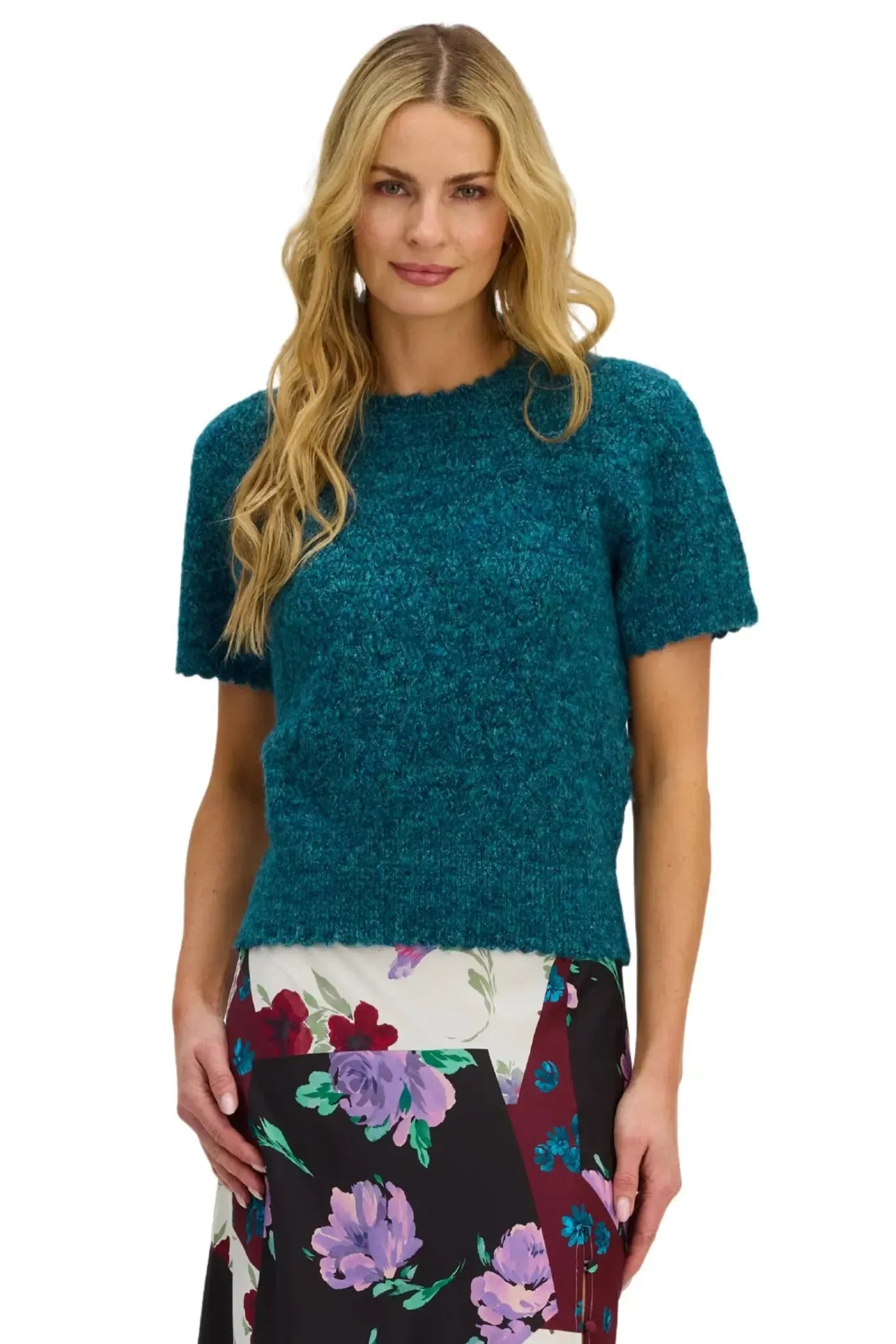 Allison Blake Sweater - Teal-Hand In Pocket