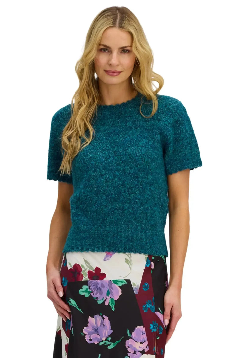 Allison Blake Sweater - Teal-Hand In Pocket