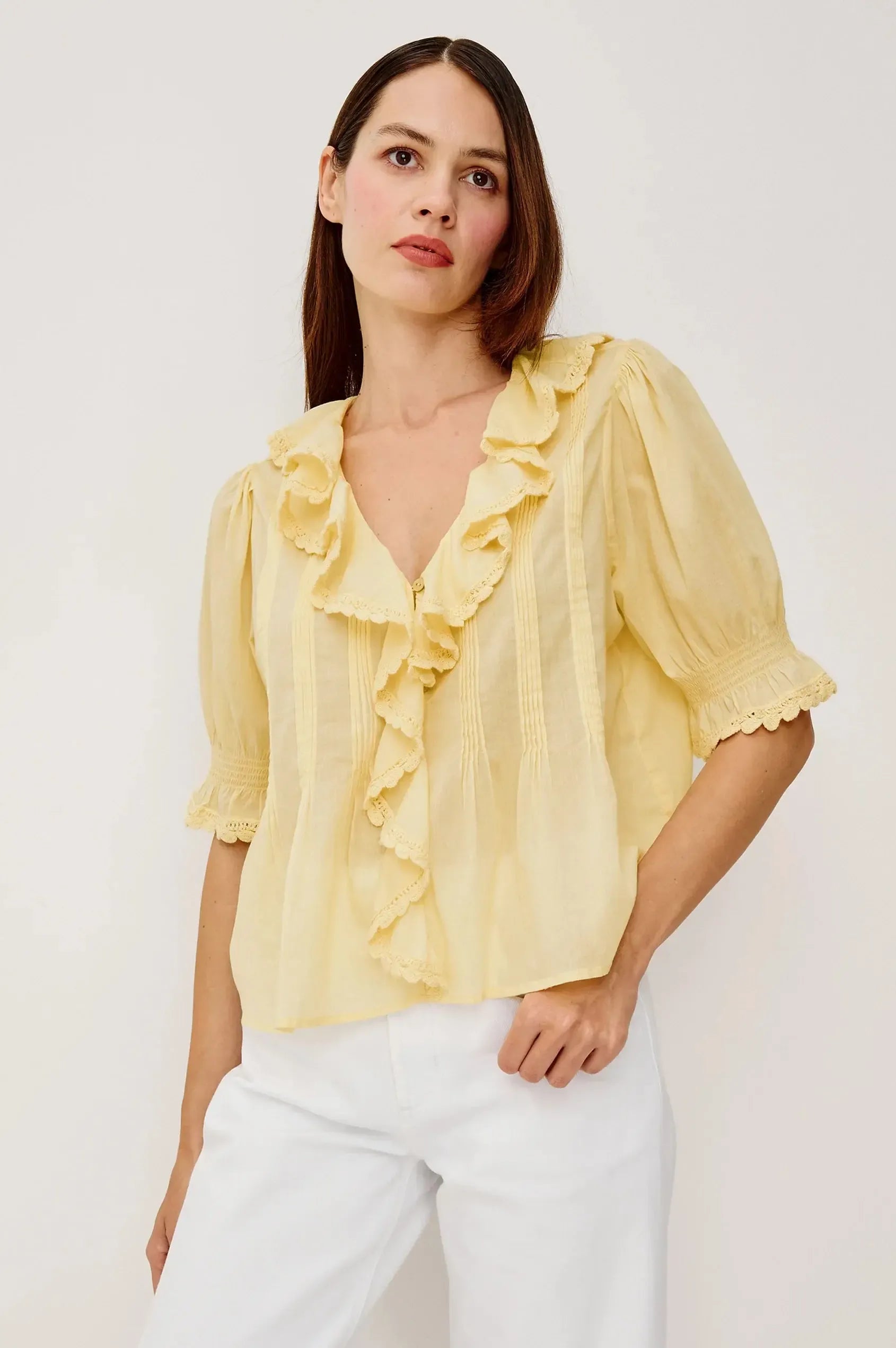 Rails Bloom Shirt - Sunshine-Hand In Pocket