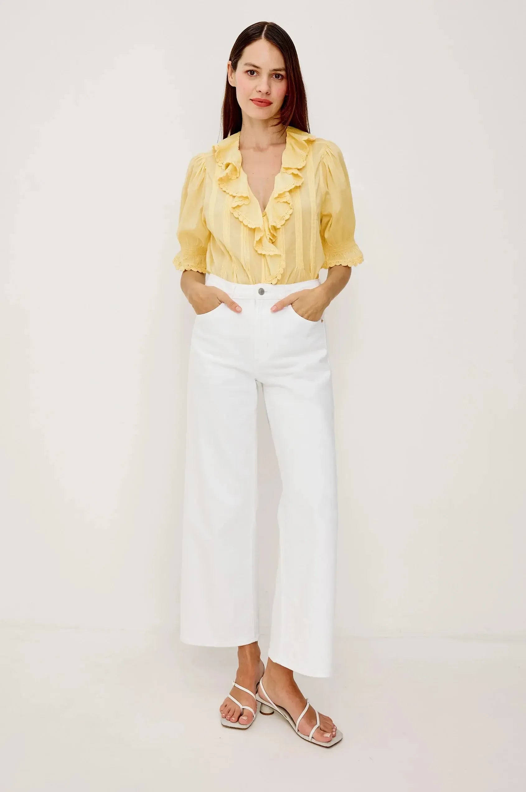 Rails Bloom Shirt - Sunshine-Hand In Pocket