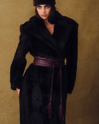 B-Low The Belt Aaliyah Leather Wrap - Cabernet-Hand In Pocket