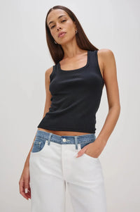 Rails Bobbie Tank- Black-Hand In Pocket