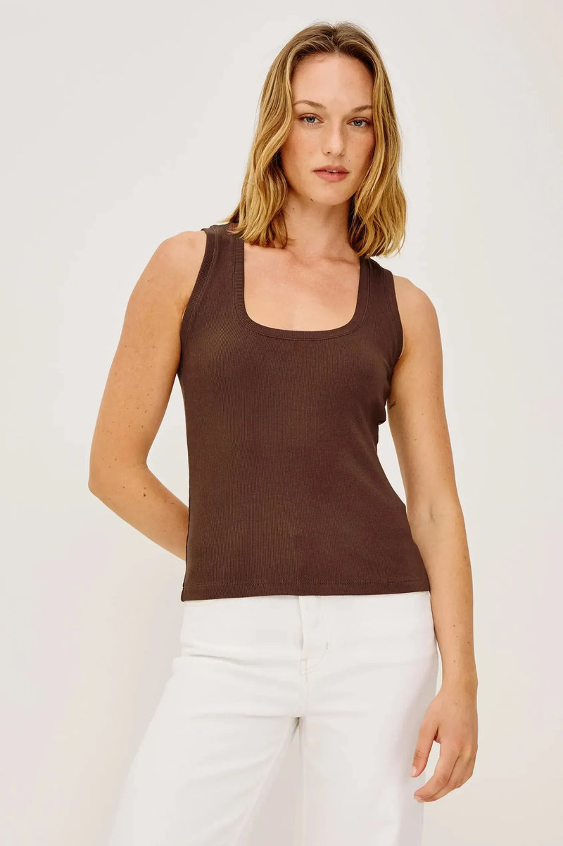 Rails Bobbie Tank - Espresso-Hand In Pocket