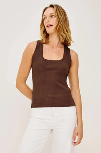 Rails Bobbie Tank - Espresso-Hand In Pocket