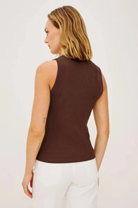 Rails Bobbie Tank - Espresso-Hand In Pocket