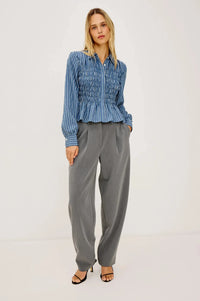 Rails Bradshaw Shirt - Washed Indigo Stripe-Hand In Pocket