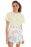 Allison Brooklyn Tee- Butter-Hand In Pocket