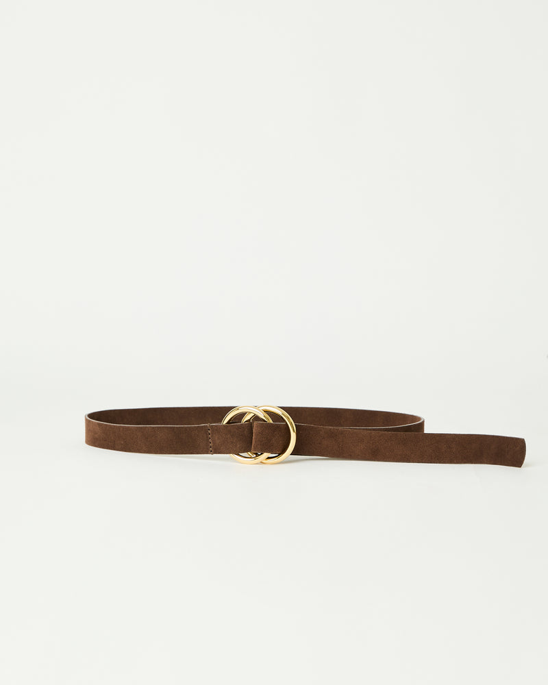 B-Low Tumblet Suede Belt-Chocolate-Hand In Pocket