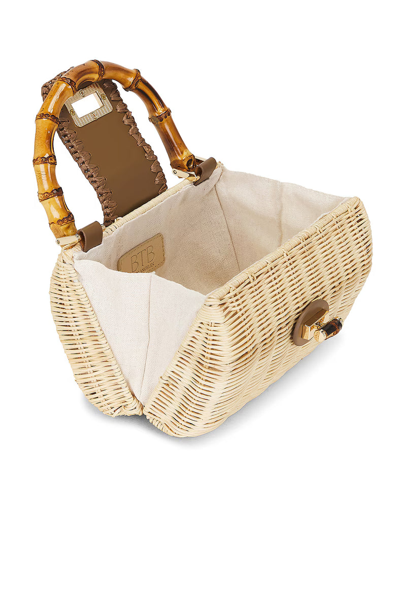 BTB Brandi Clutch - Natural/Chocolate