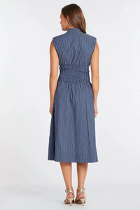 Bishop + Young Skye Zip Front Dress - Indigo-Hand In Pocket
