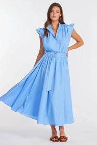Bishop + Young Camryn Poplin Skirt - Azure-Hand In Pocket