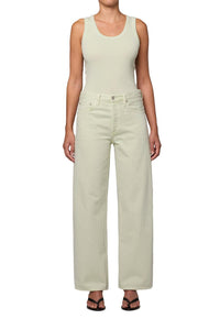 Agolde Arc Jean- Mint Cream-Hand In Pocket