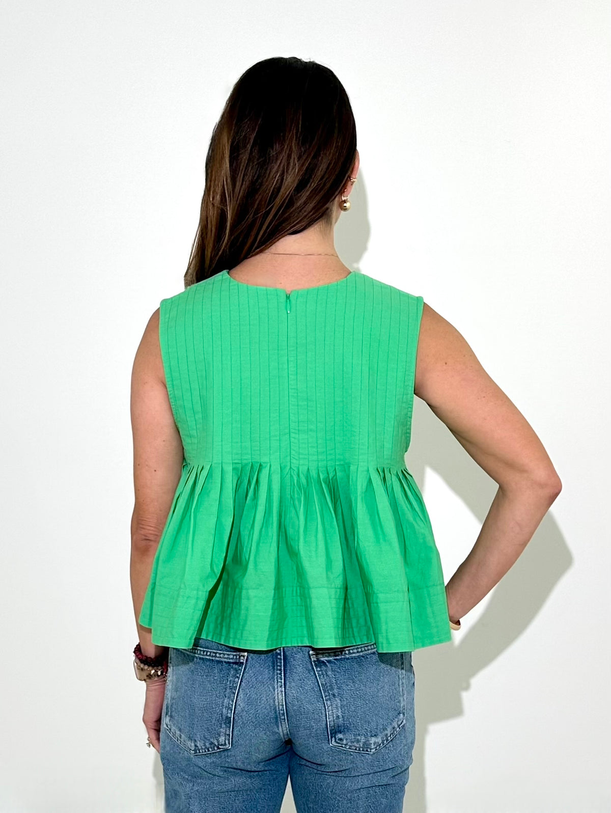 THML Sarah Top - Green-Hand In Pocket