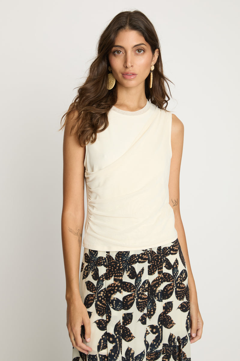 Caballero Devi Top - Cream-Hand In Pocket