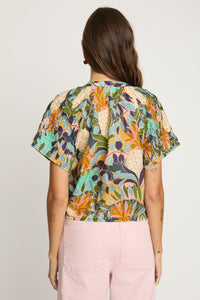 Caballero Zola Top - Baroque Pineapple-Hand In Pocket