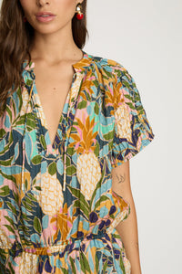 Caballero Zola Top - Baroque Pineapple-Hand In Pocket