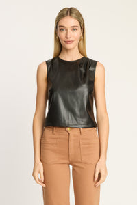 Caballero Jag Top - Black Vegan Leather-Hand In Pocket
