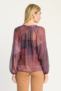 Caballero Sophie Top - Dusky Geo-Hand In Pocket