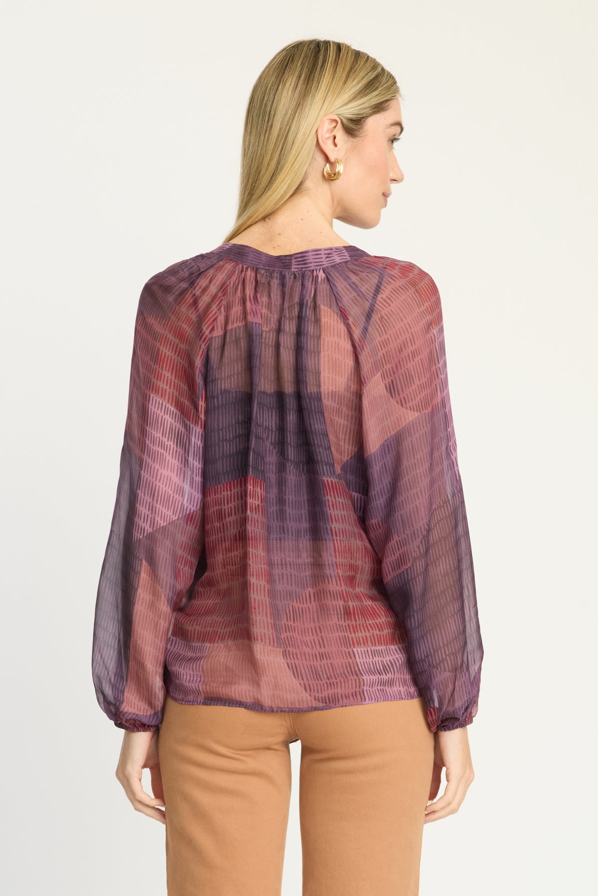 Caballero Sophie Top - Dusky Geo-Hand In Pocket