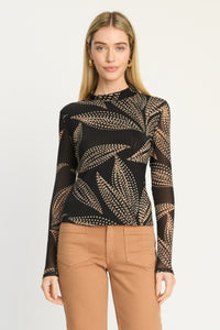 Caballero Marta Top - Star Dust Leaf-Hand In Pocket