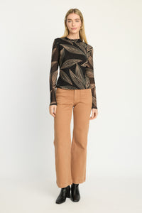 Caballero Marta Top - Star Dust Leaf-Hand In Pocket