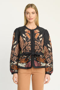 Caballero Ember Reversible Jacket - Crouching Cheetah Black-Hand In Pocket