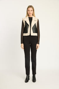 Caballero Cove Vest - Cream/Black-Hand In Pocket