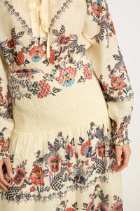 Caballero Chablis Skirt- Zebra Leaf-Hand In Pocket