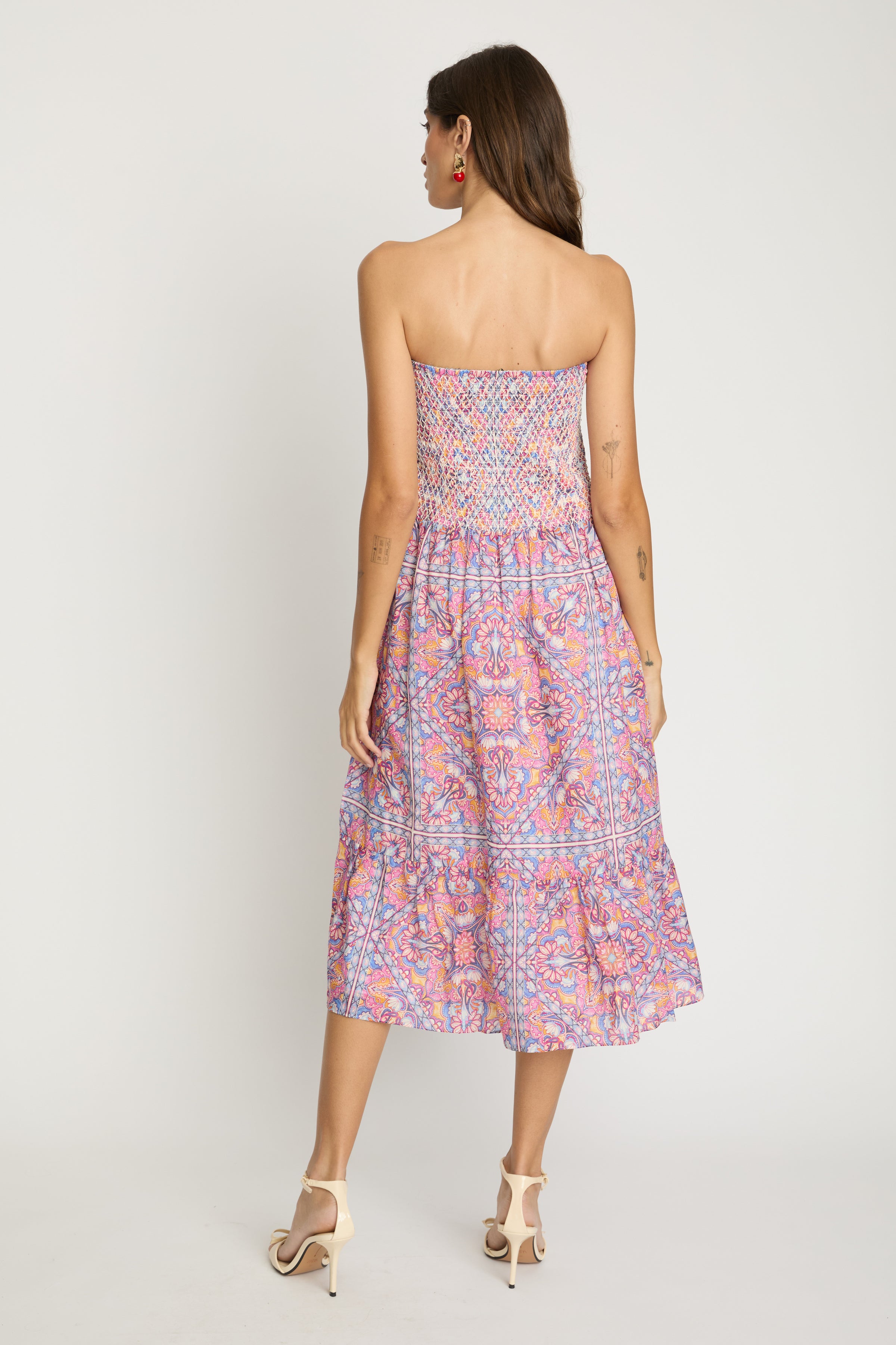 Caballero Chablis Skirt - Petal Tapestry-Hand In Pocket