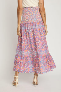 Caballero Chablis Skirt - Petal Tapestry-Hand In Pocket