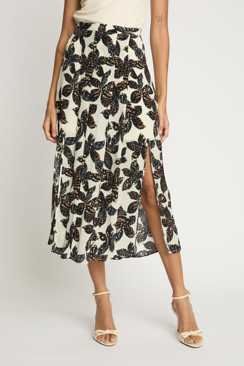 Caballero Glenda Skirt - Ink Press-Hand In Pocket