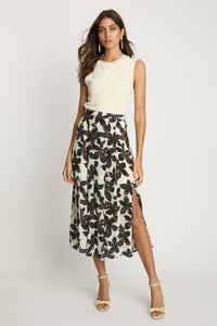 Caballero Glenda Skirt - Ink Press-Hand In Pocket