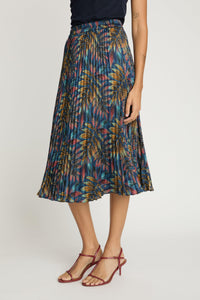 Caballero Mia Skirt - Midnight Palm-Hand In Pocket
