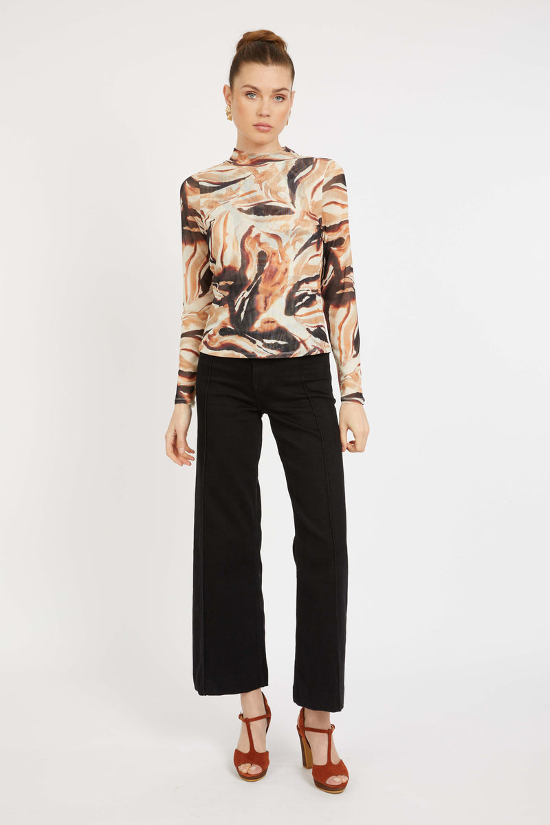 Caballero Marta Top- Bushveld Haze-Hand In Pocket