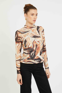 Caballero Marta Top- Bushveld Haze-Hand In Pocket
