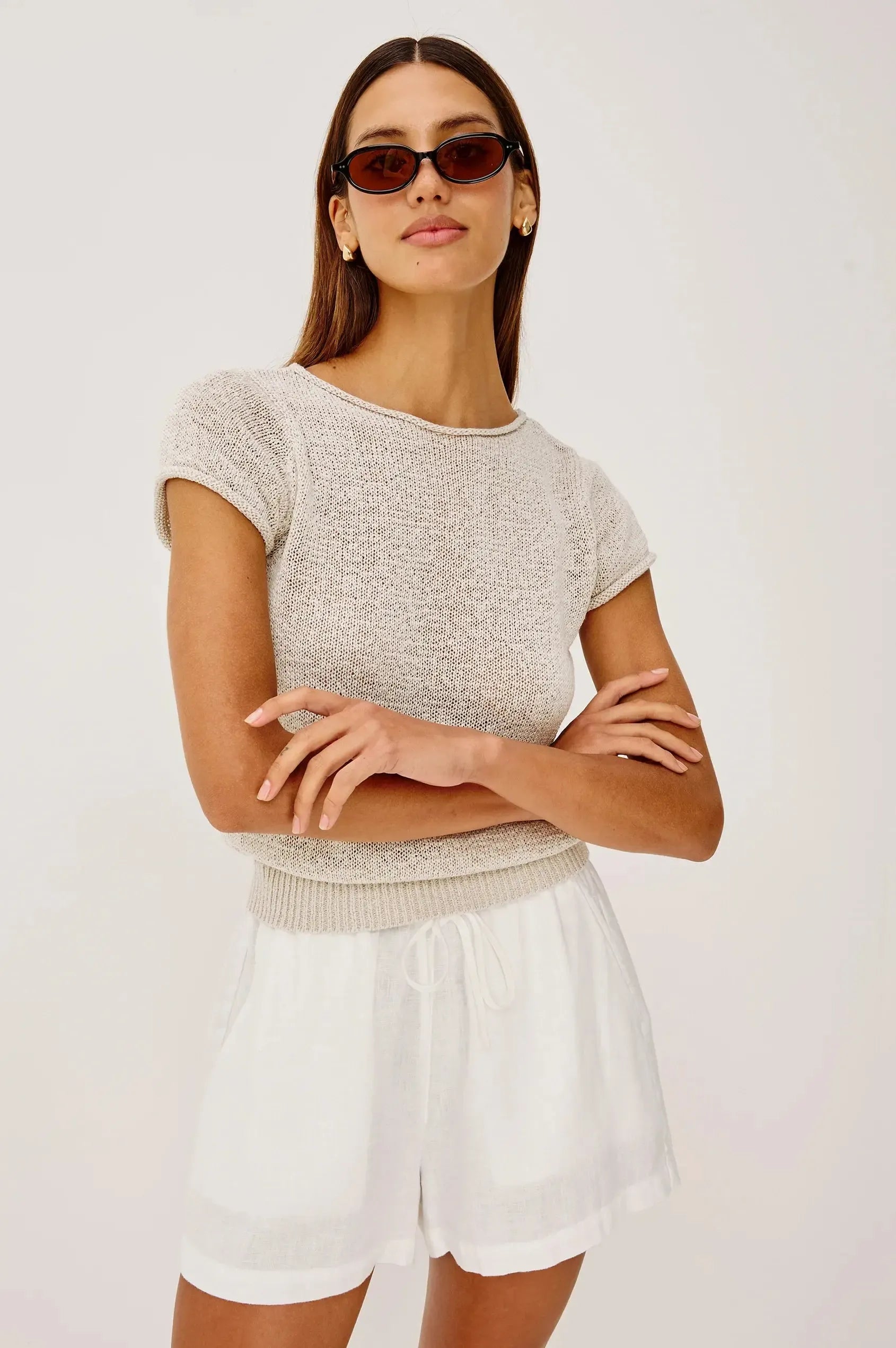 Rails Cady T-Shirt - Stone-Hand In Pocket